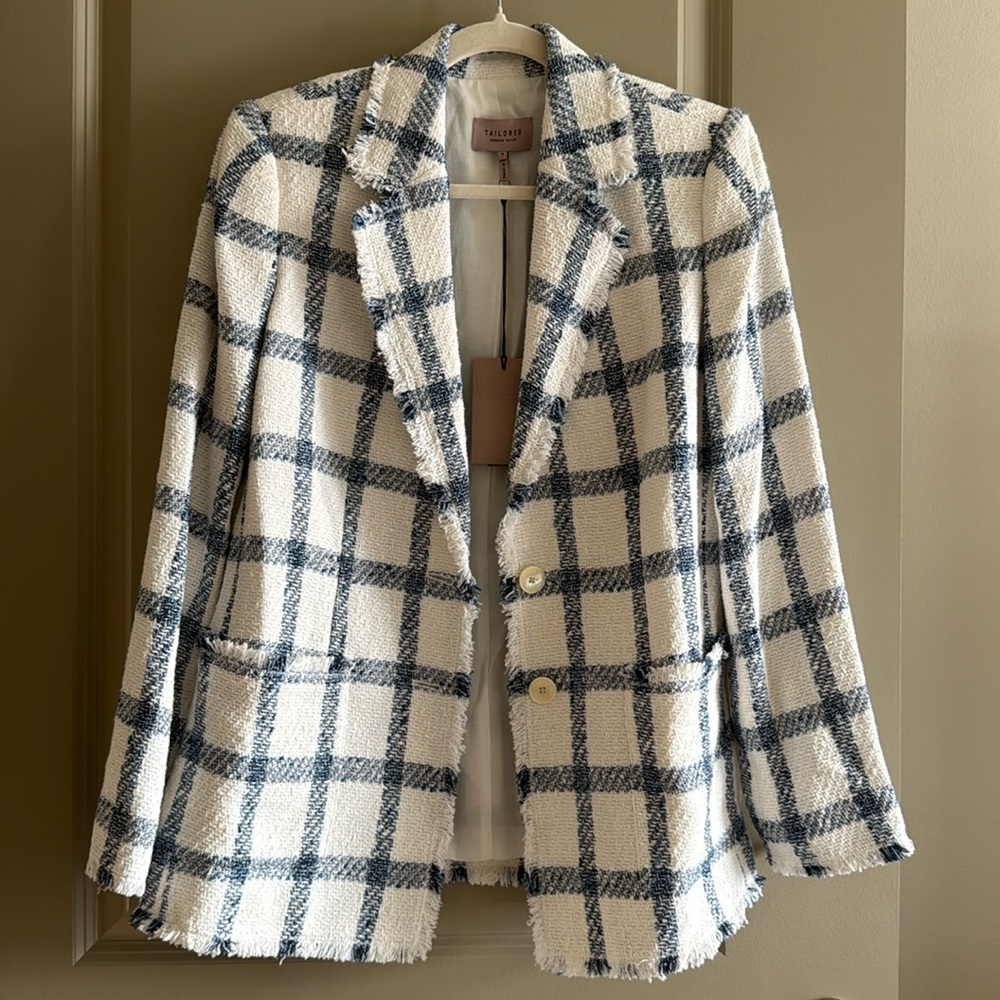 Rebecca Taylor Plaid Tweed Jacket NWT Sz 8